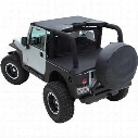 Smittybilt Brief Top and Windshield Channel Bundle (Black Diamond) - BIKITJ970235