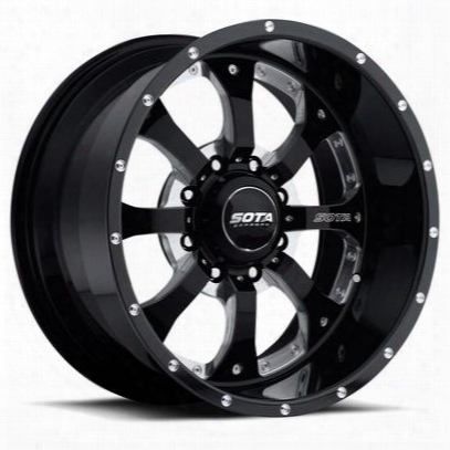 Sota Offroad Novakane, 22x10.5 Wheel With 8 On 6.5 Bolt Pattern - Death Metal Black - 561dm-22186-25
