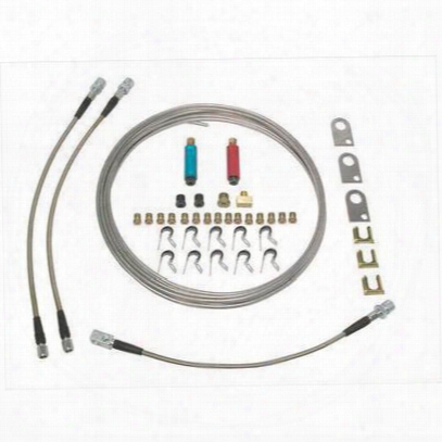Stainless Steel Brakes Disc To Drum Brake Line Kit, Stainless Steel, Lifted Height Of 6 Inch Plus - A1480009ss
