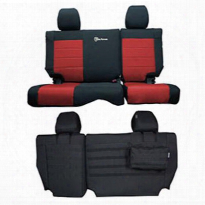 Bartact Rear Bench Seat Cover (black/red) - Jksc0710r2br