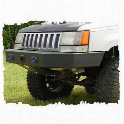 Tomken Machine Front Bumper With 2 Inch Receiver And D-ring Mounts (black) - Tmf-0637-b