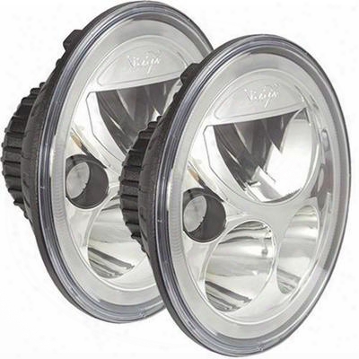 Vision X Lighting Vortex 7 Inch Round Led Headlamp With Halo Kit (chrome) - 9892733