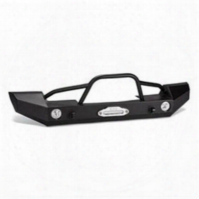 Warrior Full-width Front Winch Bumper With Brush Guard And D-ring Mounts (black) - 59950