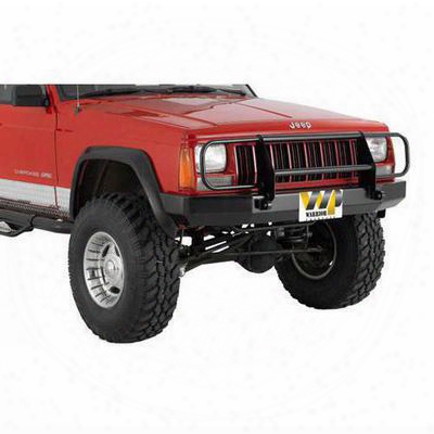 Warrior Rock Crawler Front Bumper With Brush Guard And D-ring Mounts (black) - 56051
