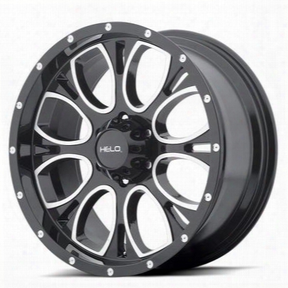 Helo He879, 16x8 Wheel With 6 On 5.5 Bolt Pattern - Gloss Black Milled- He87968068300