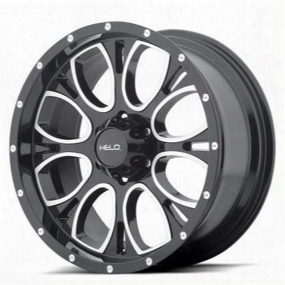 Helo He879, 18x9 Wheel With 5 On 5.5 Bolt Pattern - Gloss Black Milled- He87989055318