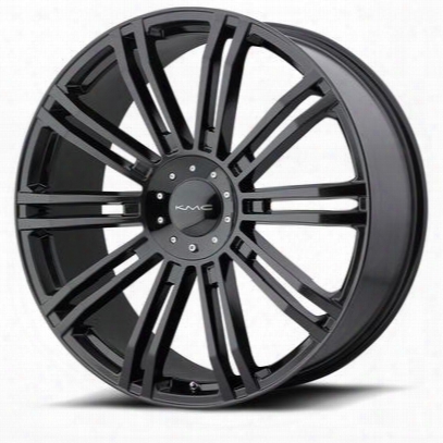 Kmc D2, 22x9.5 Wheel With 5 On 115 And 5 On 120 Bolt Pattern - Gloss Black - Km67722920312