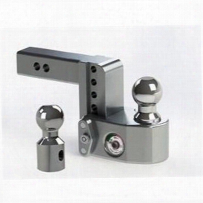 Weigh Safe Hitches 4 Inch Drop 2 Inch Shank Adjustable Ball Mount With Scale (polished) - Ws4-2