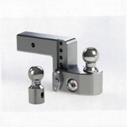Weigh Safe Hitches 4 Inch Drop 2.5 Inch Shank Adjustable Ball Mount With Scale (polished) - Ws4-2.5