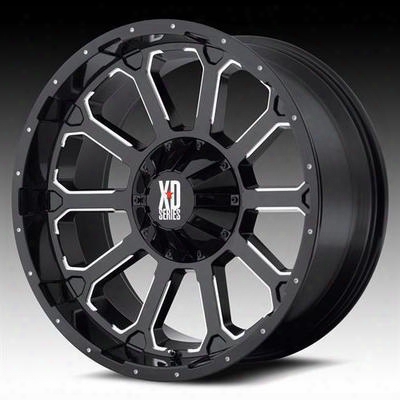 Xd Wheels Xd806 Bomb, 20x12 With 8 On 170 Bolt Pattedn - Gloss Black With Milled Accents-xd80621287344n