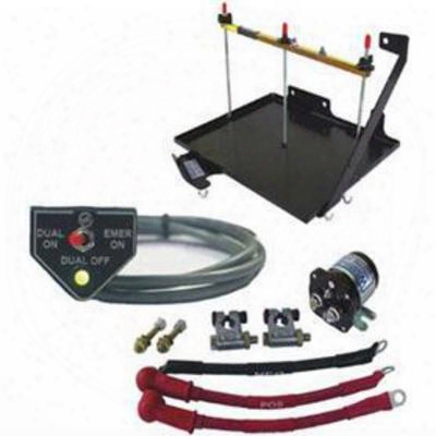 Wrangler Nw Power Dual Battery Tray Kit (black) - 3-100-110000