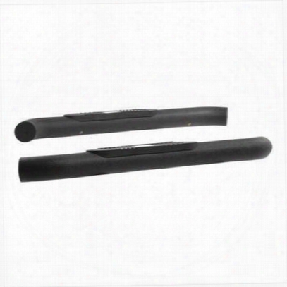Aries Offroad Aluminum 4 Inch Round Side Bars, Cab Length (textured Black) - Al231008