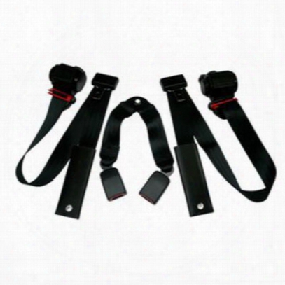 Beams Rear 3-point Shoulder Harness Seat Belts In Black - Jptj9706rkt-10