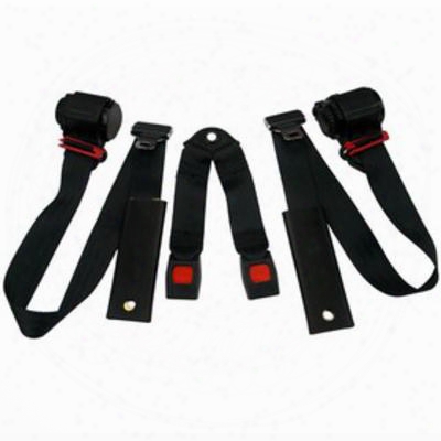 Beams Rear 3-point Shoulder Harness Seat Belts In Black - Jpyj9295rkt-10