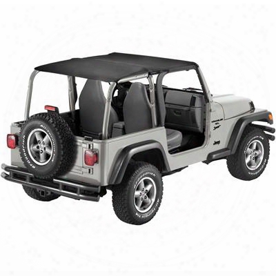 Bestop Header Safari Style Jeep Bikini Top In Black Denim 52531-15