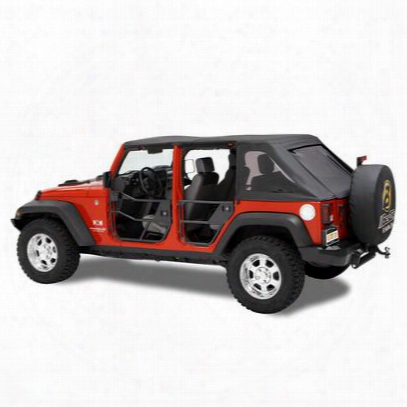 Bestop Highrock 4x4 Rear Element Doors In Black Powder Coat Finish - 51811-01