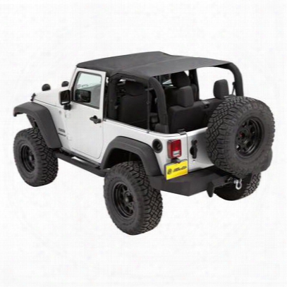 Bestop Safari Jeep Bikini Top & Windshield Channel In Black 52593-35