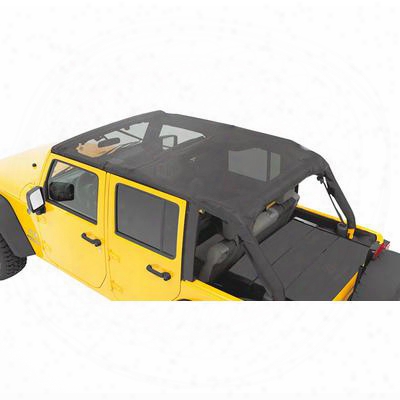 Bestop Safari Jeep Bikini Top Pre-installed Windshield Channel Bkack