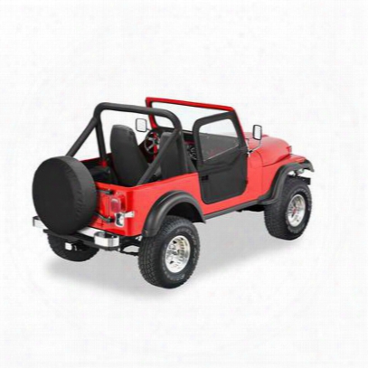Bestop Supertop Two-piece Doors For Factory Tops Supertops And Sunrider Tops In Black Vinyl - 51778-01