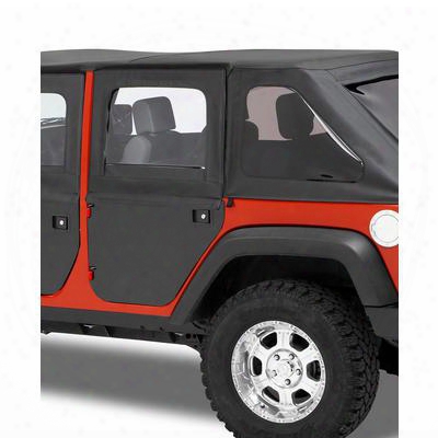 Bestop Supertop Two-piece Rear Doors For Factory Tops Supertops And Sunrider Tops In Black Diamond - 51799-35