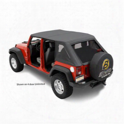 Bestop Trektop, Tinted Windows, No Doors, Black 56804-35 Jeep Soft Top