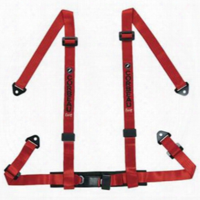 Corbeau 2 Inch Lap And 4-point Harness Belt Bolt-in (red) - 44007b