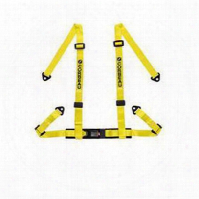 Corbeau 2 Inch Lap And 4-point Harness Belt Snap-in (yellow) - 44003s