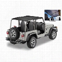 Bestop Header Safari Style Jeep Wrangler Bikini Top in Mesh 52532-11