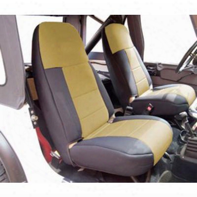 Coverking 50/50 High Back Neoprene Front Seat Covers (black/tan) - Spc251