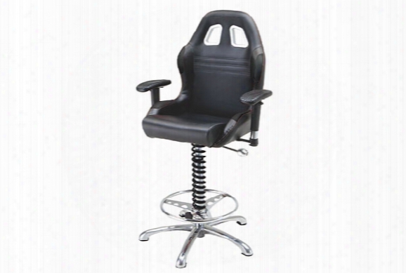 Intro-tech Automotive Pitstop Crew Chief Bar Chair Bc6000b Pitstop Bar Chair