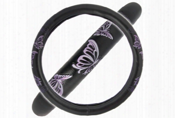 Proz Novelty Steering Wheel Covers Aa- Sw-509-pp Butterfly