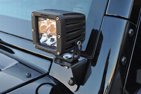 2008 Jeep Wrangler Poison Spyder A-pillar Light Mounts