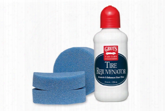 Griot's Garage Weatherproof Tire Dressing With Blue Detail Sponge  - Auto Detailing Products - Wheel & Tire Cleaning Supplies