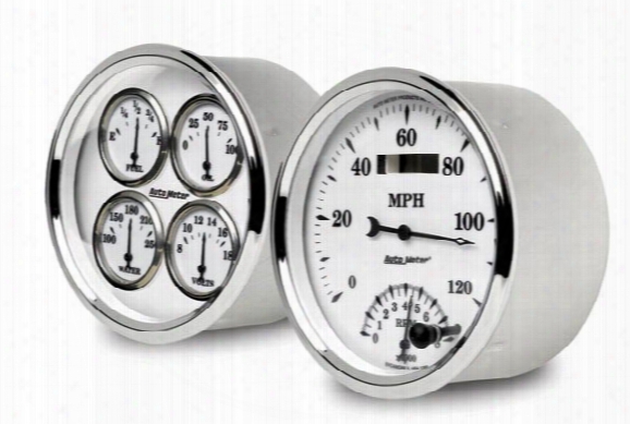Autometer Street Rod Old Tyme White Ii Gauges, Autometer - Automotive Gauges - Gauges