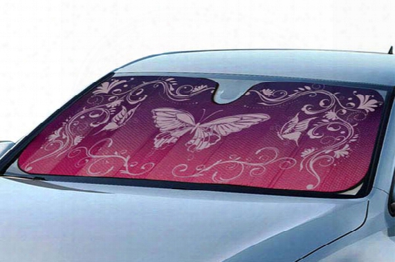 Proz Hearts And Butterflies Windshield Sun Shade
