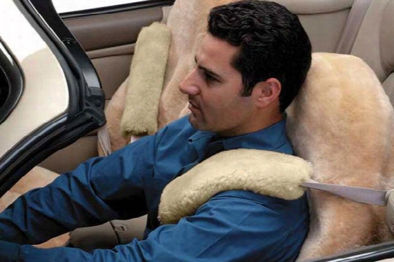 Sheepskin Seat Belt Cover - Pair - Seat Belt Covers