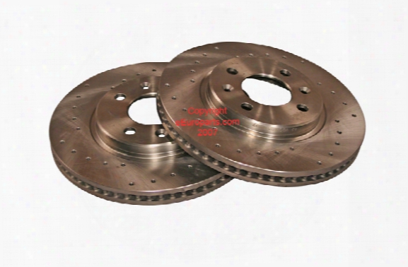 Disc Brake Rotor - Pair (front Cross-drilled) - Zimmermann