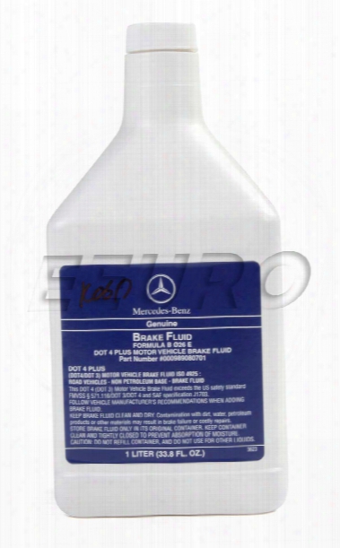 Brake Fluid (dot 4 Plus) (1 Liter) - Genuine Mercedes 000989080701