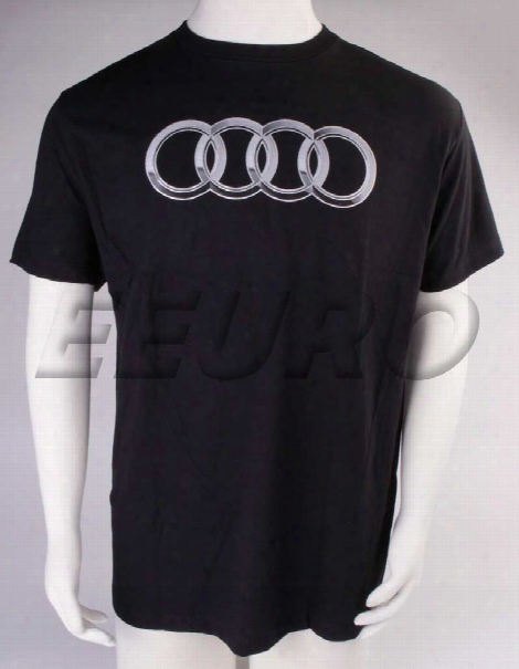 Audi Rings Tee Shirt (blk) (l) - Genuine Audi