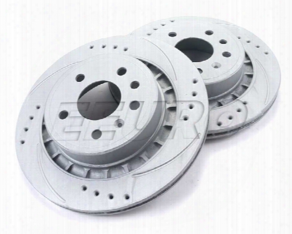 Disc Brake Rotor Set - Rear (299mm) (zrc Coated) (cross-drilled And Slotted) Saab 12763593