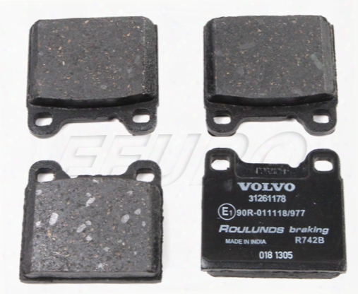 Disc Brake Pad Set - Rear - Genuine Volvo 31261185