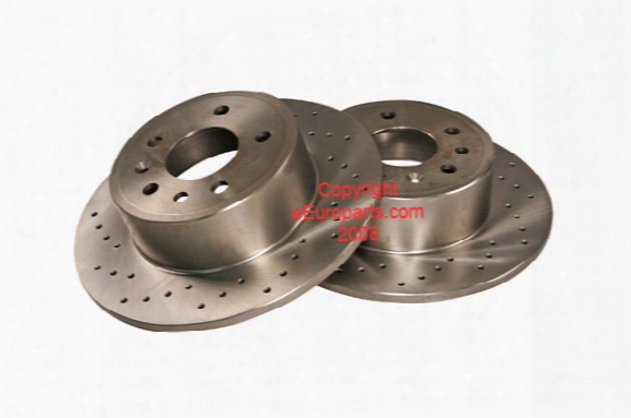 Disc Brake Rotor - Rear (pair Cross-drilled) - Zimmermann