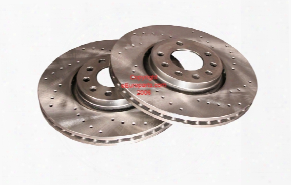 Disc Brake Rotors - Front (cross-drilled Pair) - Zimmermann