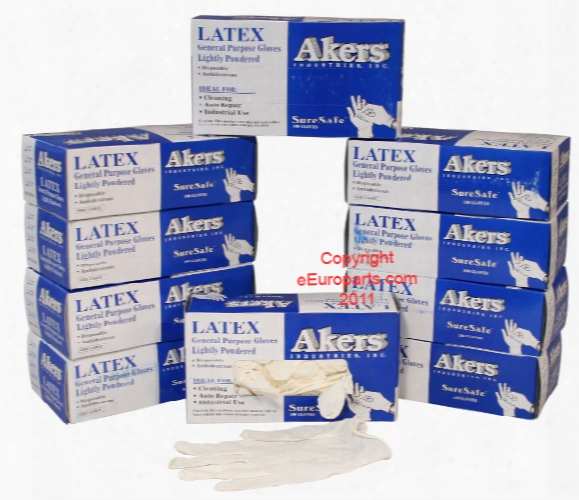 Saab Latex Gloves (large) (powdered) - Akers