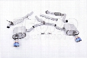 VW Exhaust System Kit (Cat-Back) (Performance) (Road Partial Resonated) (Burnt Titanium 100mm Tips)