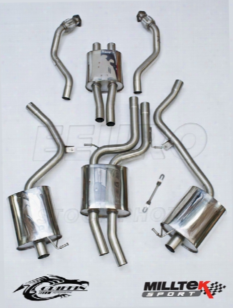Vw Exhaust System Kit (cat-back) (performance) (resonated) (polished Oval 95mm Tips)