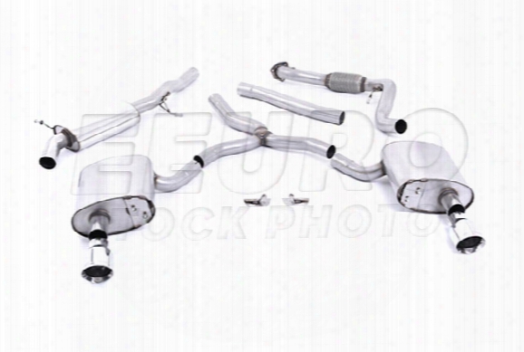 Vw Exhaust System Kit (cat-back) (performance) (road Partial Resonated) (polished 100mm Tips)