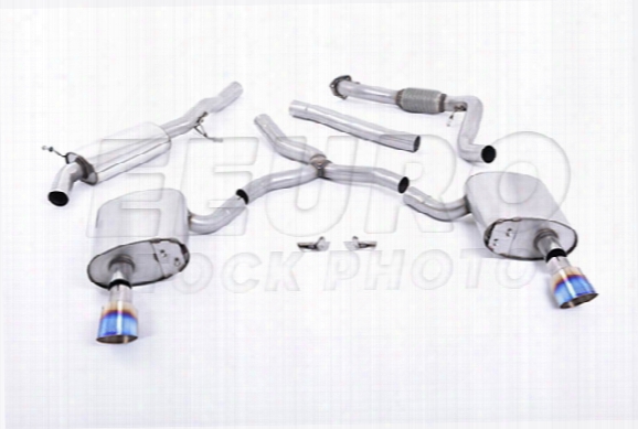 Vw Exhaust System Kit (cat-back) (performance) (road Partial Resonated) (burnt Titanium 100mm Tips)