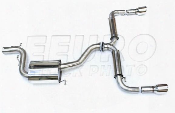 Vw Exhaust System Kit (cat-back) (race) (3in) (resonated) (polished 100mm Gt Tips)