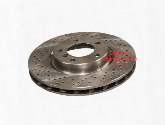 Zimmermann Disc Brake Rotor - Driver Side Front (cross-drilled) Bmw 34112227171